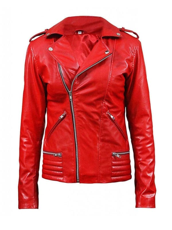 Southside Serpents Red Leather Jacket  Women's BikerMotorcycle Jackets  Ohio Leather Factory